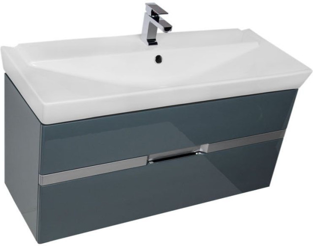 Тумба с раковиной Aquanet Виго 120 сине-серый