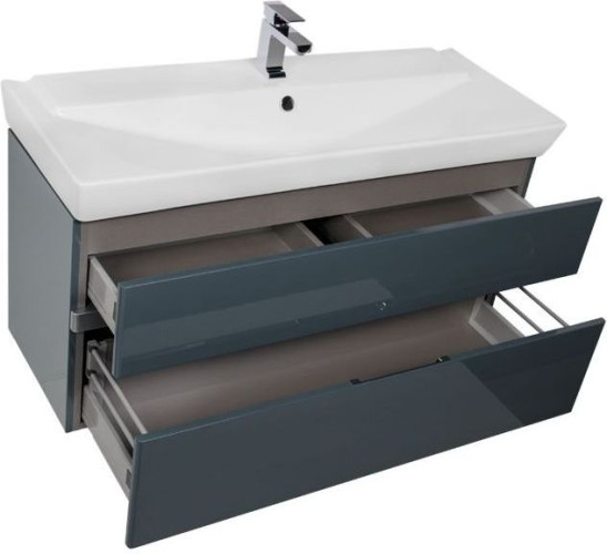 Тумба с раковиной Aquanet Виго 120 сине-серый