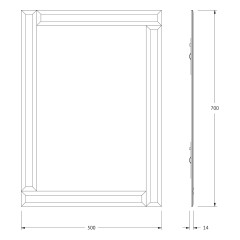 Зеркало настенное c зеркальным обрамлением Style EVOFORM 50х70 см, BY 0802
