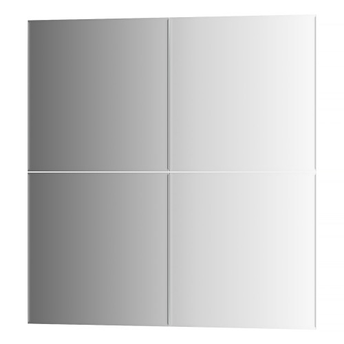 Зеркальная плитка с фацетом 5 мм - комплект 4 шт квадрат 30х30 см; серебро Refractive EVOFORM BY 1430