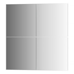 Зеркальная плитка с фацетом 5 мм - комплект 4 шт квадрат 30х30 см; серебро Refractive EVOFORM BY 1430