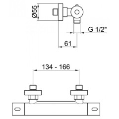 Смеситель для душа с термостатом Webert Elio EL980102560, черный
