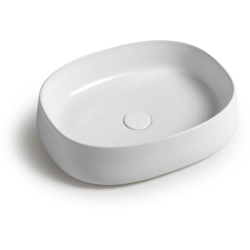 White Ceramic Jumper, накладная прямоугольная раковина 50x40x13h см, цвет оранжевый матовый