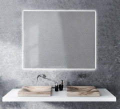 Xpertials SHIRA, зеркало 100х80 см, LED свет, вкл/выкл с диммером, антизапотеван, увеличительное зеркало