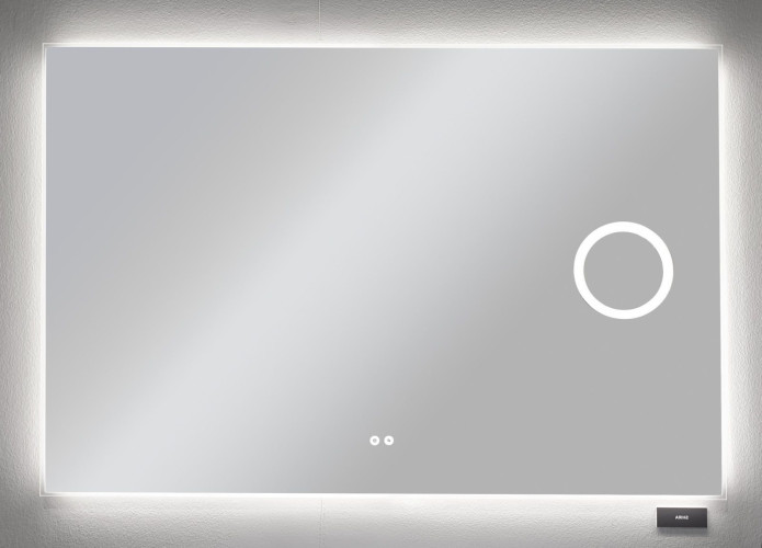 Xpertials SHIRA, зеркало 100х80 см, LED свет, вкл/выкл с диммером, антизапотеван, увеличительное зеркало