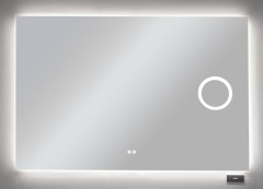 Xpertials SHIRA, зеркало 100х80 см, LED свет, вкл/выкл с диммером, антизапотеван, увеличительное зеркало