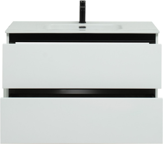 Тумба с раковиной De Aqua Ариетта NEW 100 белый матовый