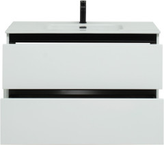 Тумба с раковиной De Aqua Ариетта NEW 100 белый матовый