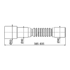 Гибкое соединение Alcadrain 50/40×40