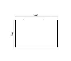 Зеркало с  подсветкой MIXLINE Бруклин-100 белый (543937)