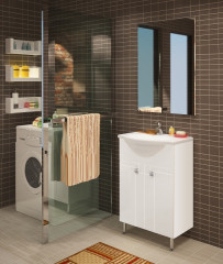 Тумба под раковину AQUATON ФИДЖИ 60 напольная, белая (1A179601FG010)