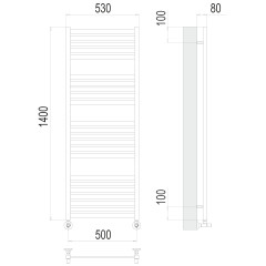 Полотенцесушитель TERMINUS Люкс Тоскана П23 500х1400 NEW