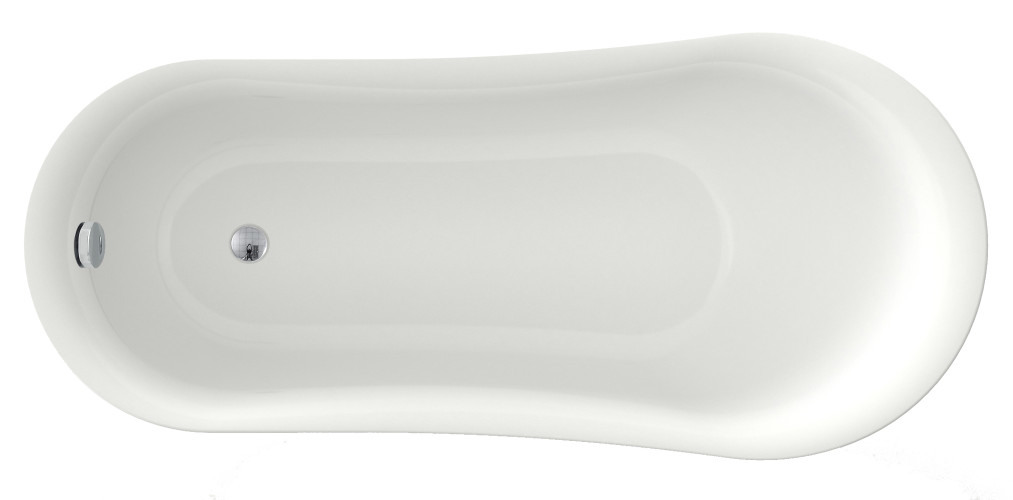 Ванна акриловая AZARIO CARDIFF 1700x760x800 свободностоящая, в комплекте с сифоном и металлическими ножками (CAR17076)