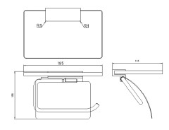 Держатель туалетной бумаги с полкой RUSH Edge (ED77131)