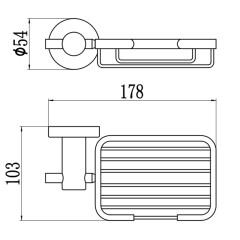 Мыльница решетка настенная Savol S-005632 сатин