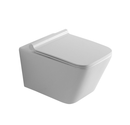 Унитаз подвесной безободковый Creto Logan L2 белый - (крышка а комплекте) 1002-001-L2W