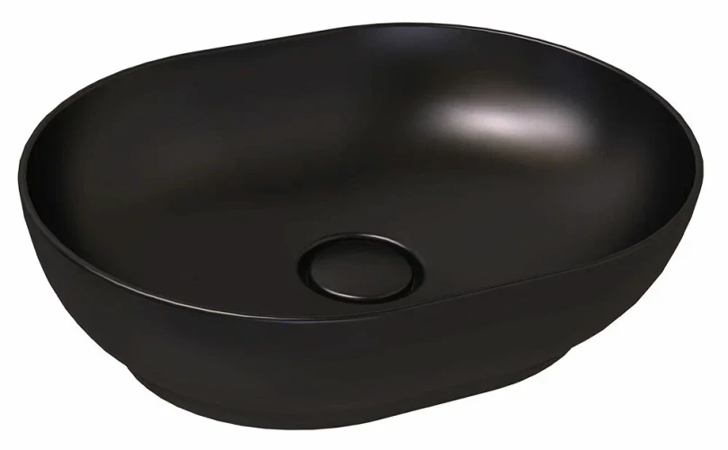 Раковина Bien MOTTO на столешницу цвет черный матовый (в комплекте с керамической накладкой) 500х380х140