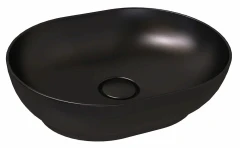 Раковина Bien MOTTO на столешницу цвет черный матовый (в комплекте с керамической накладкой) 500х380х140
