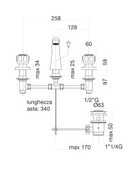 Смеситель для раковины Fiore ASTRO 14CR0113, хром