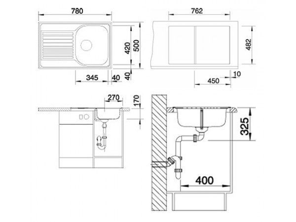 Кухонная мойка Blanco Tipo 45 S Compact