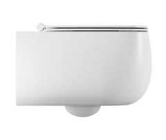 Alice Nur, подвесной безободковый унитаз c крепежом fix10, 57x38 см, цвет белый глянцевый