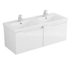 Тумба OWL 1975 Hella 120, 2 чаши, белый лак