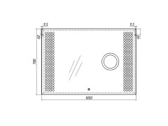 Зеркало Cosmo 100 alum (линза) с подсветкой Sansa