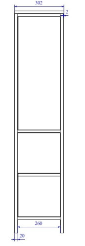 Пенал Cersanit BOTANIQUE 30х30х135 Напольный Зеленый (63016)