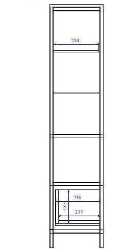 Пенал Cersanit BOTANIQUE 30х30х135 Напольный Зеленый (63016)
