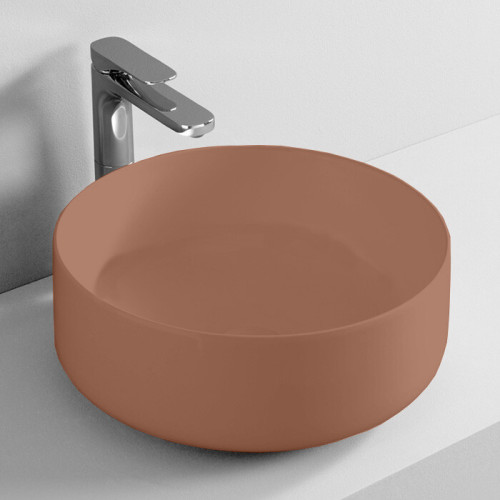 Раковина Artceram Cognac 420*420*160 отверстия для смесителя-отсутствуют Brown tortora