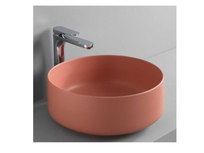 Раковина Artceram Cognac 480*480*125 отверстия для смесителя-отсутствуют Red coral