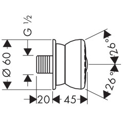 Bodyvette Боковая форсунка 1jet stop