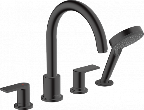 Смеситель на борт ванны Hansgrohe Vernis Shape, матовый чёрный (71459670)