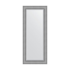 Зеркало настенное с фацетом EVOFORM в багетной раме серебряная кольчуга, 62х147 см, BY 3940