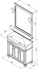 Мебель для ванной Aquanet Валенса NEW 85 белый