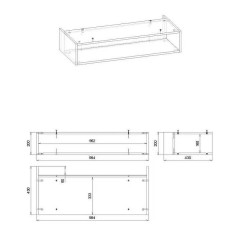 Ниша для тумбы Бриклаер Кристалл 100 4627125414893 подвесная Муссон