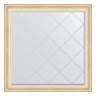 Зеркало настенное с гравировкой EVOFORM в багетной раме старый гипс, 105х105 см, BY 4441