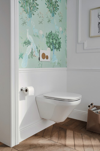 Унитаз c инсталляцией Jacob Delafon Modern Life 40 см, сиденье тонкое микролифт, без панели смыва (E21774RU-00)