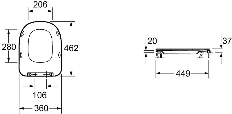 Унитаз c инсталляцией Jacob Delafon Modern Life 40 см, сиденье тонкое микролифт, без панели смыва (E21774RU-00)