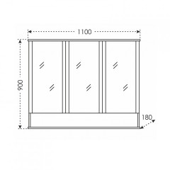 Зеркальный шкаф СанТа Вегас 110