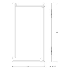 Зеркало настенное c зеркальным обрамлением Style EVOFORM 50х90 см, BY 0803