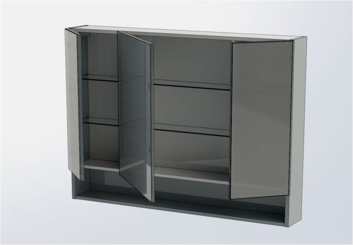 Зеркало-шкаф Aquanet Виго 120 сине-серый