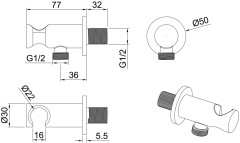 Шланговое подключение для душа Allen Brau Priority 5.31015-00