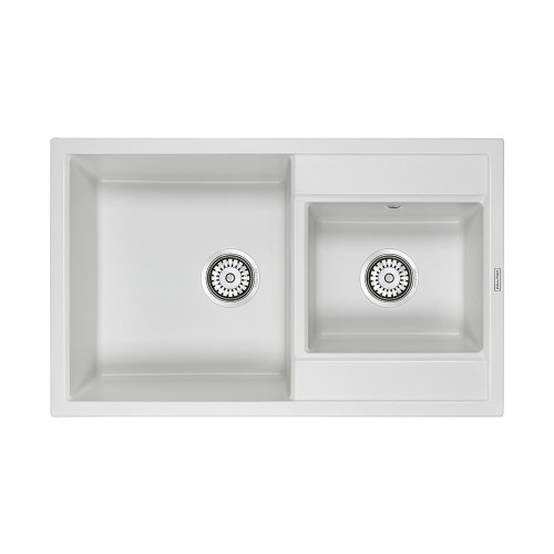 Мойка кварцевая Paulmark TANDEM, PM238250-WH, белый, 820х500 мм, Paulmark