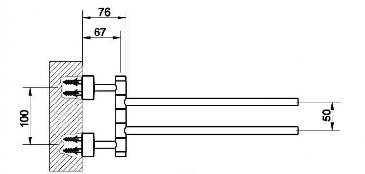 Держатель для полотенца Gessi Minix 15615.031