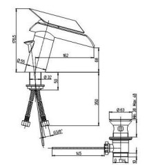 Смеситель для раковины Paini Morgana 73CR211VR