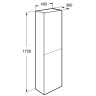 Шкаф - колонна Roca Ona 1750 подвесная, белый матовый (A857635509)