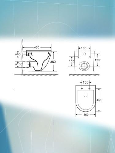 Комплект унитаза Bauedge NL0001-PRO с инсталляцией Nova NV4501 и кнопкой Nova NV7319