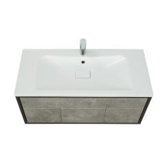 Тумба под раковину AQUATON Уэльс 100 NEW подвесная, графит (1A267601WA6A0)