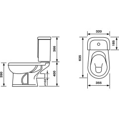 Унитаз-компакт Ирида Комфорт, горизонтальный выпуск, быстросъемное сиденье с микролифтом, белый (40301130406)